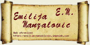 Emilija Manzalović vizit kartica